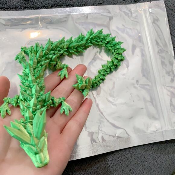 3D printed Crystal Dragon (11.5 Inches Long) - Picture 4 of 6
